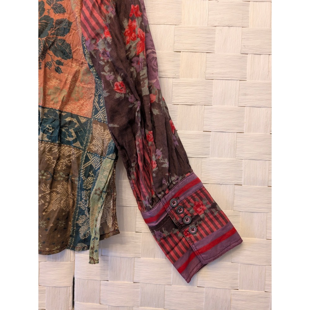 We The Free Extra Small Patchwork Floral Long Sle… - image 12